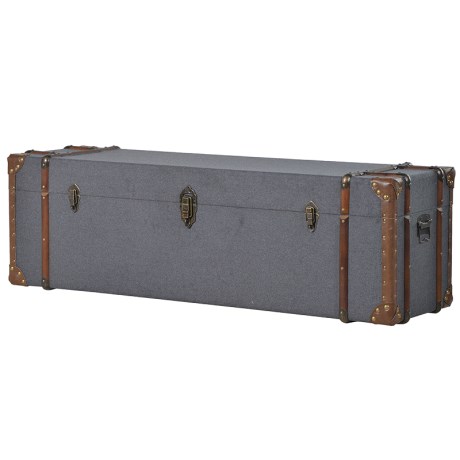 This Large Grey Fabric Trunk is just perfect for that bedroom or dressing room setting needing a little extra storage. H: 440mm W: 1390mm D: 420mm