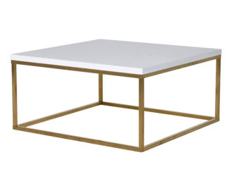 See the Gloss White Top Coffee Table in your Living Room setting? This elegant piece comes with a clean gloss white top and gold finished legs.