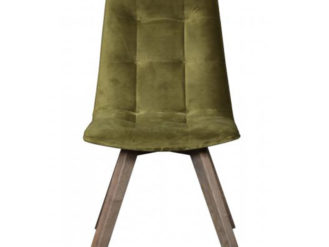 See the Atlanta Chair Wooden Legs in your home? The piece comes upholstered in green velvet with sturdy wooden legs for support.