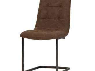 See this beautiful Hampton Chair in your home? This piece comes upholstered in a Brown Leather with sturdy Steel Legs. Width: 47cm Depth: 62cm Height: 93cm