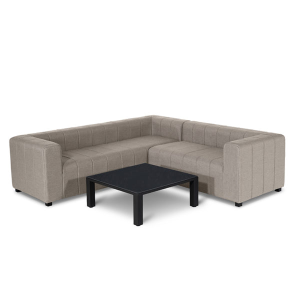 The Nexus Corner Sofa exudes a professional and practical design whilst fitting those smaller outdoor spaces.The piece comes with an additional coffee table