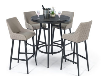 The Regal 4 Seat Round Bar Set is the perfect blend of opulence and masterful design, with quilting on the outside which simply oozes contemporary design.
