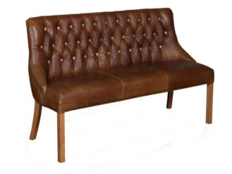 See this Classic Stanton 3 Seater in your home?The piece is upholstered in a classic brown Cerato leather with Light Oak Legs.