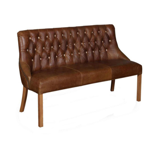 See this Classic Stanton 3 Seater in your home?The piece is upholstered in a classic brown Cerato leather with Light Oak Legs.