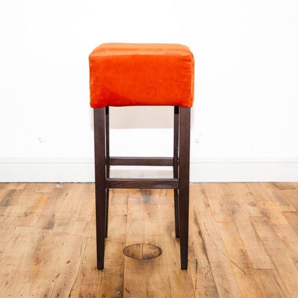 See this Bespoke Colour Bar Stool in your home? The piece comes upholstered in a bright coloured velvet. Various Colours on offer.