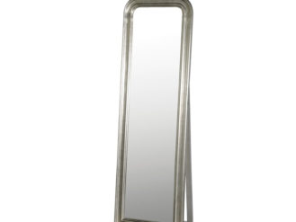 See this Silver Dressing Mirror in your homes furniture collection.This piece stands tall from the floor and exudes a clean yet elegant design.