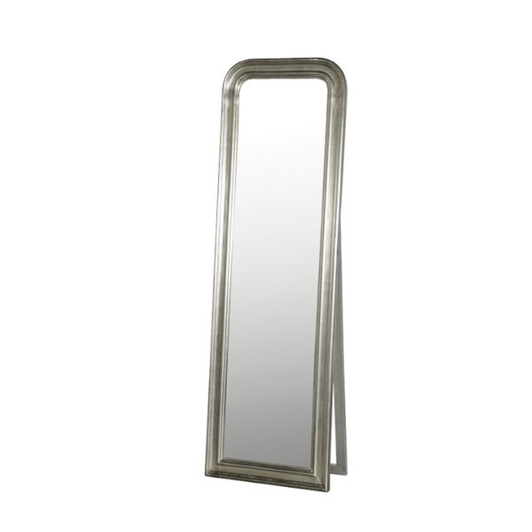 See this Silver Dressing Mirror in your homes furniture collection.This piece stands tall from the floor and exudes a clean yet elegant design.