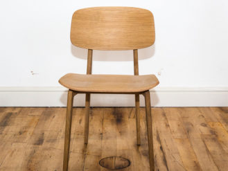 See this Norr 11 Dining Chair in your home?The piece exudes a clean design with its polished hardwood finish.Perfect for those smaller spaces.