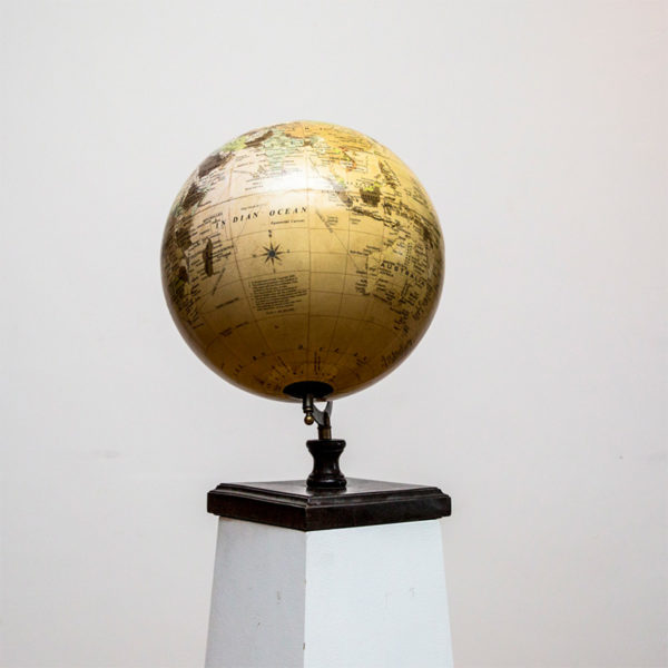 See this World Globe in your home accessories?This piece sits perfectly on a mantle or bookcase to add a rustic feel to your interior setting.