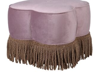 Fringed Pink Monroe Stool