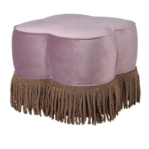 Fringed Pink Monroe Stool