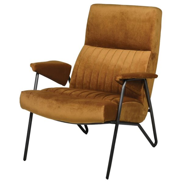 Rivington Ochre Velvet Armchair