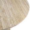 The Alba Round Travertine-Effect Dining Table The Alba Round Travertine-Effect Dining Table